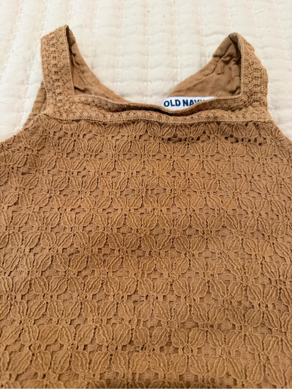 Kids Cotton Gauze Jogger Pants in Tan